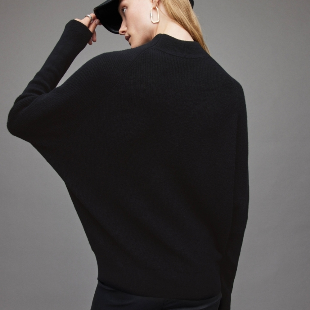 All Saints Ridley Grey Wool-Cashmere Blend Sweater XS - Picture 7 of 7
